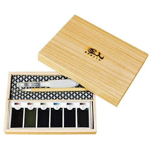 ヤマコー てまひま工房 写人墨絵スケッチセット桐箱入り(yamaco79287) 取り寄せ商品