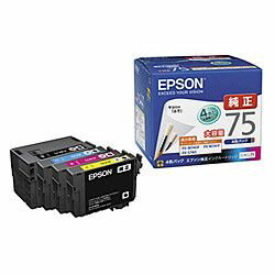 純正品 EPSON （エプソン） IC4CL75 ビジネスインクジェット用 インクカートリッジ(4色パック) (IC4CL75) 目安在庫=△