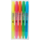 モナミ 蛍光ペン MEMORY・S HIGHLIGHTER 5色セット(黄・桃・橙・緑・水色) 1パック(18444) 目安在庫=○