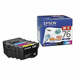 純正品 EPSON （エプソン） IC4CL76 ビジネスインクジェット用 インクカートリッジ(4色パック) (IC4CL76) 目安在庫=○