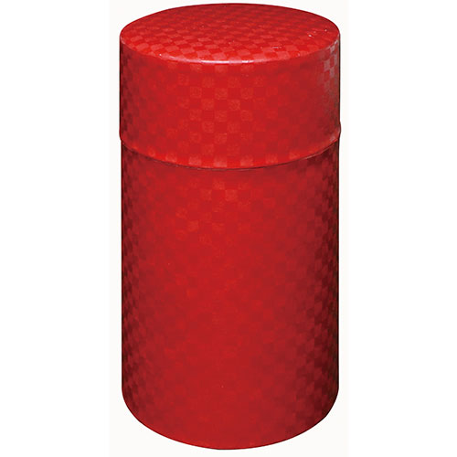 ヤマコー てまひま工房 お茶缶 ぽッ・かん モダン市松 赤 L(yamaco78339) 取り寄せ商品