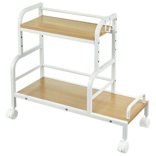 山善（YAMAZEN） デスク下ワゴン バッグ・靴収納付 幅700mm ナチュラル/アイボリー 1台(MUDB-70(NA/IV)..