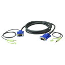 ATEN 2m VGAオス-オス ケーブル 3.5mm ステレオオーディオプラグ付き(2L-2502A) 取り寄せ商品