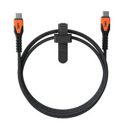 Urban Armor Gear UAG KEVLAR CORE USB-C TO C POWER CABLE(ブラック/オレンジ)(UAG-CBL-CC-BK/OR) 取り寄せ商品