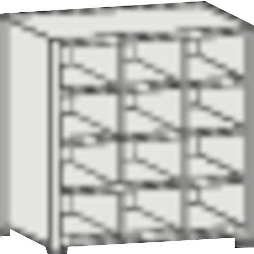 TRUSCO KB型区分棚コボレ止め付 889×264×H927 5列7段 1台(KB-5073) 目安在庫=○(3)