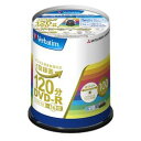 VHR12JP100V4 16倍速対応DVD-R 100枚パック 4.7GB ホワイトプリンタブル Verbatim [VHR12JP100V4] 三菱ケミカルメディア