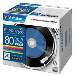Verbatim CD-R(Audio) Type80 1枚5mmケース(透明) 20P カラーミックス(MUR80PHS20V1) 取り寄せ商品 Verbatim CD-R(Audio) Type80 1枚5mmケース(透明) 20P カラーミックス(MUR80PHS20V1) 取り寄せ商品