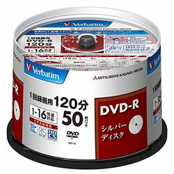 Verbatim DVD-R(Video with CPRM) 1回録画 120分 1-16倍速 スピンドル 50P(VHR12J50VS1) 目安在庫=○