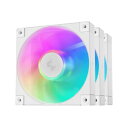 Deepcool FD12 ARGB WH-3 IN 1/120mm ARGBケースファン 3個入りパック/ホワイト/デイ(R-FD12-WHAPN3-G) 目安在庫=△