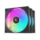 Deepcool FD14 ARGB-3 IN 1/140mm ARGBケースファン 3個入りパック/ブラック/デイジーチェーン接続対応/MB同期対応/ハイド(R-FD14-BKAPN3-G) 目安在庫=○