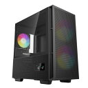 Deepcool CH360 DIGITAL/高エアフローMicroATXケース/ブラックモデル/CPUまたはGPUモニタリングパネル搭載/ARGBファン3基(R-CH360-BKAPE3D-G-1) 目安在庫=○