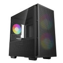 Deepcool CH360/高エアフローMicroATXケース/ブラックモデル/ARGBファン3基標準搭載/360mmラジエーター対応/強化ガラスとメッシュ(R-CH360-BKAPE3-G-1) 目安在庫=○