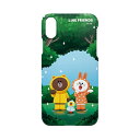 LINE FRIENDS iPhone XS Max SLIM FIT e[} tHXg(KCL-SCT009) ڈ݌=