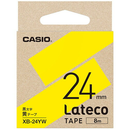 カシオ計算機（CASIO） CASIO ラテコ 詰替用テープ 24mm×8m 黄/黒文字 1セット(5個)(4549526701955 x5) 取り寄せ商品