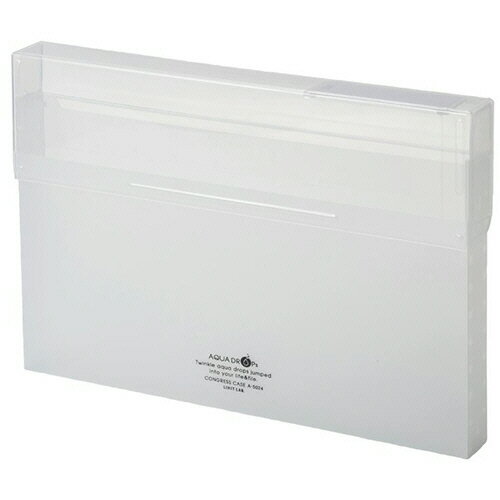 リヒトラブ LIHIT　LAB． AQUA DROPs コングレスケース A4ヨコ 300枚収容 乳白 1セット(6個)(4903419816438 x6) 目安在庫=○