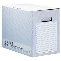 プラス サンプルボックスエコノミータイプ A4ヨコ 背幅200mm ブルー 1セット(20個)(4977564188269 x20)..