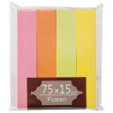 TPS ふせん 75×15mm ブライトアソート 1パック(4冊)(TSRF-06) 目安在庫=○