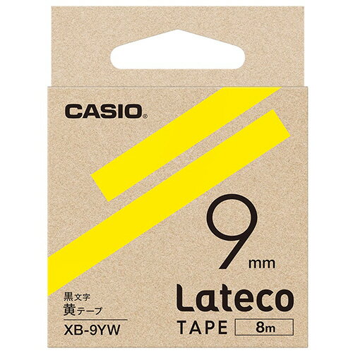 カシオ計算機（CASIO） CASIO ラテコ 詰替用テープ 9mm×8m 黄/黒文字 1セット(5個)(4549526700668 x5) 取り寄せ商品