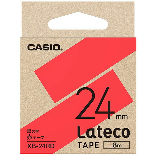 カシオ計算機（CASIO） CASIO ラテコ 詰替用テープ 24mm×8m 赤/黒文字 1セット(5個)(4549526701962 x5) 取り寄せ商品