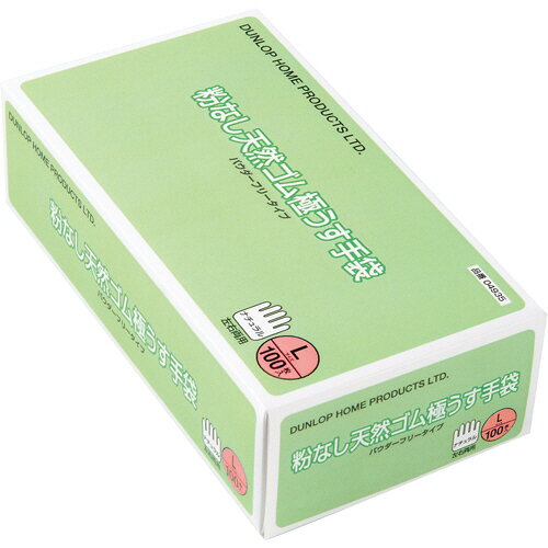 ダンロップホームプロダクツ 粉なし天然ゴム極うす手袋 L 1セット(1000枚:100枚×10箱)(4904510249361 x..