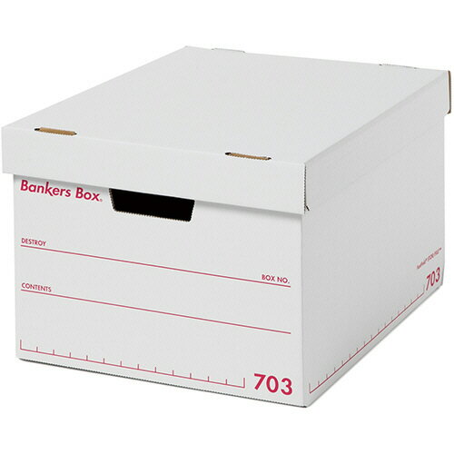 フェローズ バンカーズボックス 703sボックス A4 ふた付 ホワイト/レッド 1セット(9個:3個×3パック)(4521576100636 x3) 目安在庫=○