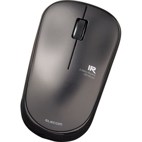 エレコム ELECOM 3ボタン 無線IRマウス 静音 簡易パッケージ ブラック 1セット(5個)(4953103332188 x5)..