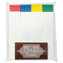 TPS ふせん 75×15mm ホワイト(4色帯入) 1パック(4冊)(TSRF-08) 目安在庫=○