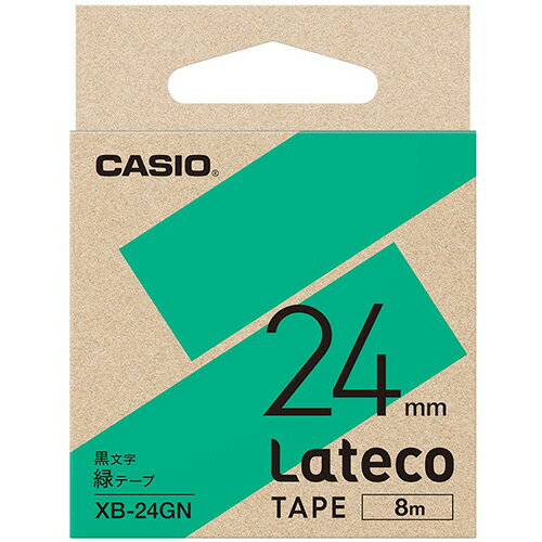 カシオ計算機（CASIO） CASIO ラテコ 詰替用テープ 24mm×8m 緑/黒文字 1セット(5個)(4549526701986 x5) 取り寄せ商品