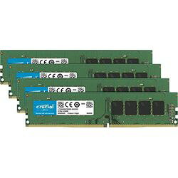 Crucial 32GB Kit (8GBx4) DDR4 2666 MT/s (PC4-21300) CL19 SR x8 Unbuffered DIMM(CT4K8G4DFS8266) 目安在庫=△