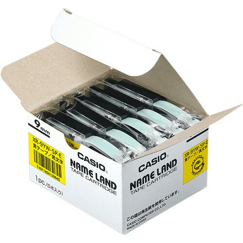 楽天コンプモト　楽天市場店カシオ計算機（CASIO） CASIO NAME LAND スタンダードテープ 9mmx8m 黄/黒文字 1セット（100個:5個x20パック）（4971850139645 x20） 目安在庫=○