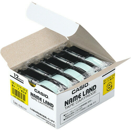 楽天コンプモト　楽天市場店カシオ計算機（CASIO） CASIO NAME LAND スタンダードテープ 12mmx8m 黄/黒文字 1セット（100個:5個x20パック）（4971850139652 x20） 目安在庫=○