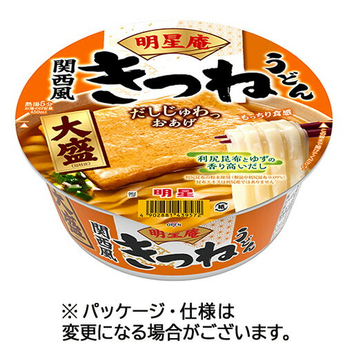 明星食品 明星庵 きつねうどん 大盛 105g 1ケース(12食)(4902881439572 x12) 目安在庫=○