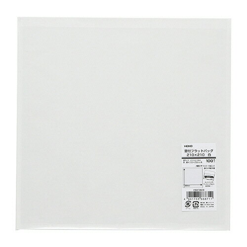 シモジマ 惣菜袋 窓付フラットバッグ 白 210×210 1セット(500枚:100枚×5パック)(4901755668711 x5) 目..