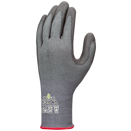 ショーワグローブ XC510 フォルテックスウレタンパーム手袋 M グレー 1セット(60双)(4901792045643 x60) 目安在庫=○