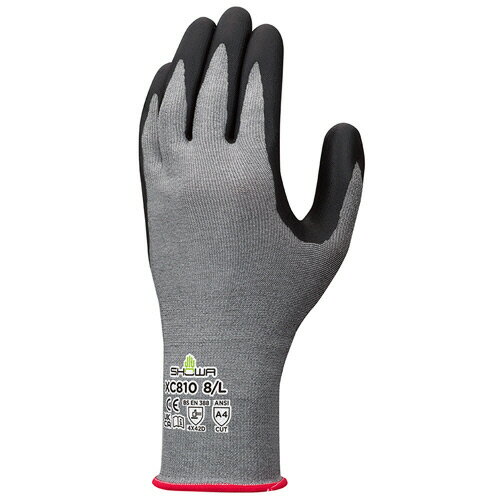ショーワグローブ XC810 フォルテックスニトリルパーム手袋 L グレー 1セット(60双)(4901792046923 x60) 目安在庫=○