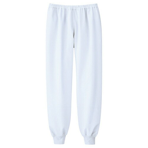 ミドリ安全 作業服 食品産業向け 男女共用スラックス VEH29W ホワイト L 1着(VEH29W-SITA-L) 取り寄せ商品