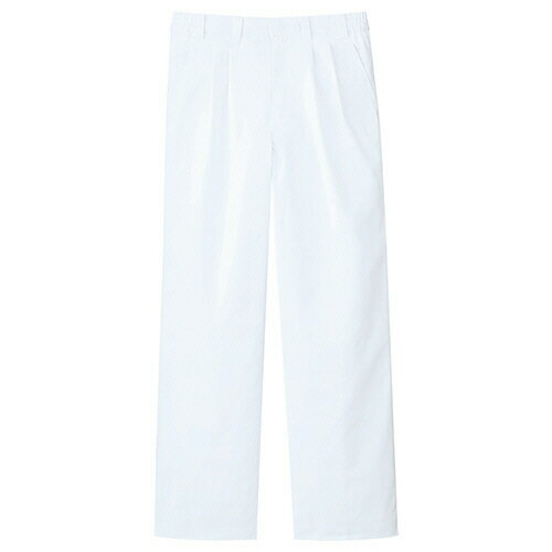 ミドリ安全 白衣 食品産業向け 男子厚地スラックス 脇ポケット MH09 ホワイト M 1着(MH09-SITA-M) 取り寄せ商品
