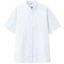 ミドリ安全 白衣 食品産業向け 男女共用 半袖コート 薄地 MHS07 ホワイト 4L 1着(MHS07-UE-4L) 目安在庫=○