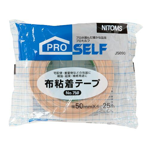 プロが選んだ信頼のロングセラー布テープ。使いやすさが違います。J5090。梱包・工具・作業用品 ＞ 梱包作業用品 ＞ テープ製品 ＞ 梱包用テープ。●手で切れます。●重ね貼りできます。●宅配便、小包などの包装に。紙箱など角の補強に。結束・仮止め・万能補修用に。