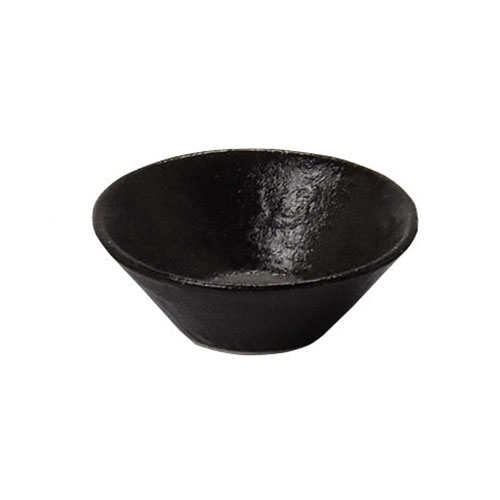 石目調丸型珍味入 瀬戸黒※こちらは【取り寄せ商品】です。必ず商品名等に「取り寄せ商品」と表記の商品についてをご確認ください。石目調の紋様が生地に施され、日本製のミニ小鉢です。