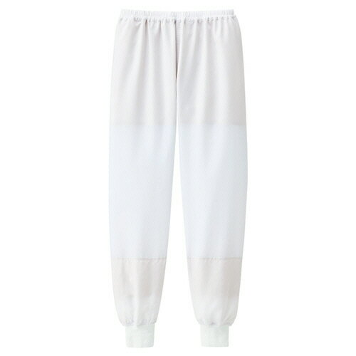 ミドリ安全 食品産業向け作業服 ベルデクセル 男女共用スラックス F16B080W ホワイト LL 1着(F16B080W-LL) 取り寄せ商品