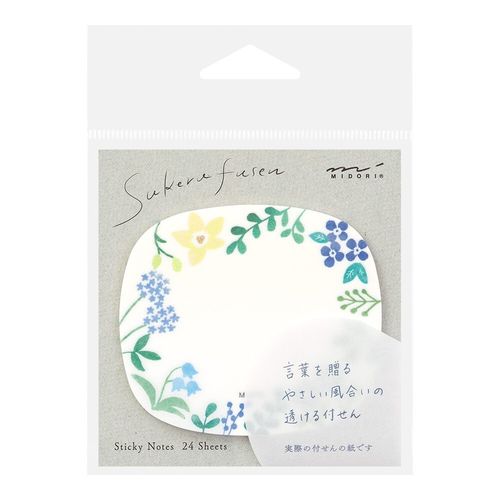 ミドリ 付せん紙透ける野の花(19080006) 目安在庫=○