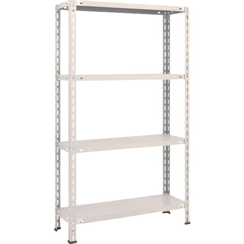 TRUSCO 軽量棚 中棚ボルトレス型 875×300×1500 4段 ネオグレー 1台(L53V-14-NG) 取り寄せ商品