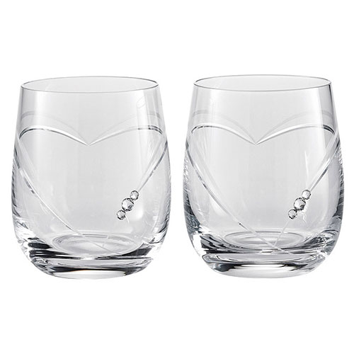 ストラス ハート イン ハート オールドグラス250mlペア 【約250ml・約φ67×88mm×2】(22609106) 取り寄せ商品