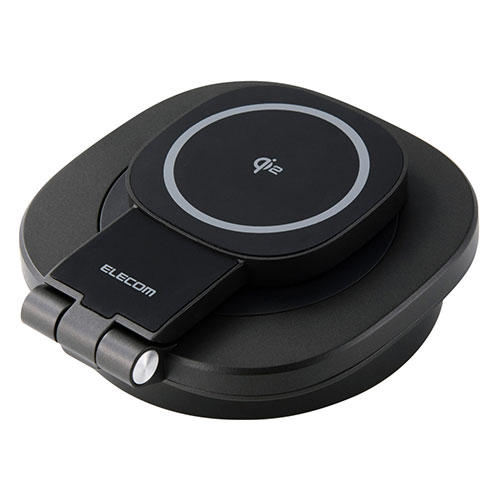 エレコム ELECOM Qi2スタンド付きドッキングステーション(DST-Q041BPBK) メーカー在庫品