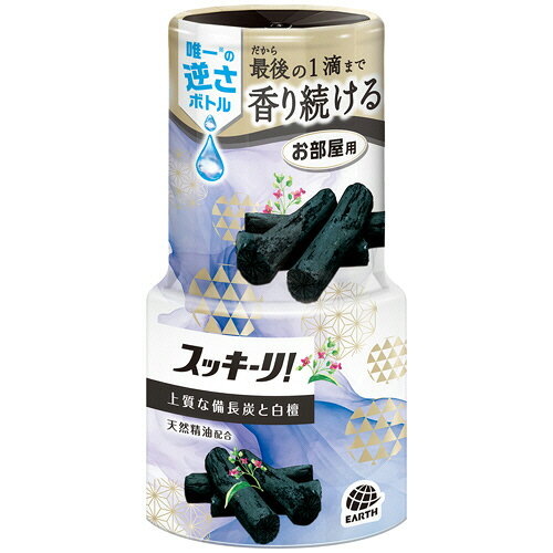 アース製薬 スッキーリ! お部屋用 上質な備長炭と白檀の香り 400mL 1個(391982) 取り寄せ商品 compmoto-r-12485905 コンプモト 楽天市場店 パッケージ画像