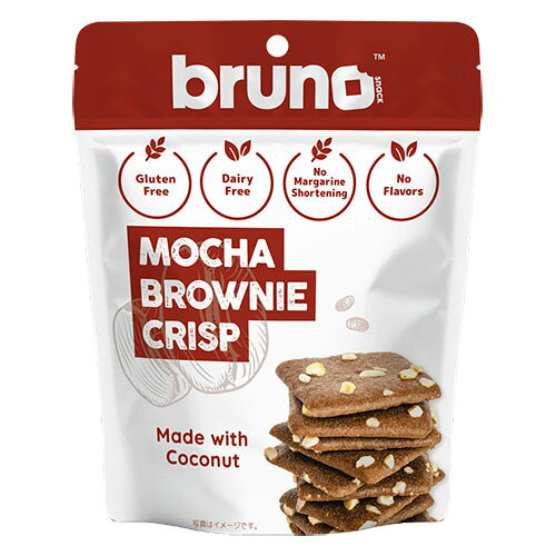 ブルーノスナック クリスピーモカブラウニー※こちらは【取り寄せ商品】です。必ず商品名等に「取り寄せ商品」と表記の商品についてをご確認ください。ココアにコーヒーパウダーを加えてほろ苦く仕上げ、食感の良いカシューナッツ、アーモンドを散りばめました。ココナッツ粉、ココナッツ油、ココナッツシュガーなどカラダに優しい素材を厳選した、サクッと軽い食感のクリスプ