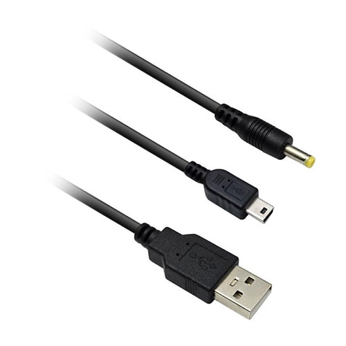 全てのPSPに対応したUSB充電ケーブル※こちらは【取り寄せ商品】です。必ず商品名等に「取り寄せ商品」と表記の商品についてをご確認ください。2in1ケーブル。PSP-1000、PSP-2000、PSP-3000全てに対応した充電とデータ転送の両方に使えるUSBケーブルです。充電対応。給電用のDC端子とminiUSB端子を兼ね備えすべてのモデルへの充電に対応します。データ転送対応。miniUSB端子はデータ通信に対応しPSPとPC間の通信にも使用可能。コンパクトサイズ。短すぎない1.2mの適度なケーブル長。幅広い互換性。PSP以外の様々な機器の充電やデータ転送に使用できます。検索キーワード:PSPUSB2IN1X5