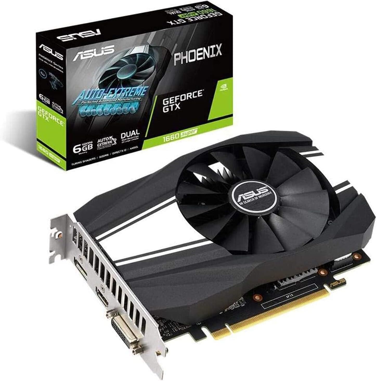 【中古】ASUS NVIDIA GeForce GTX 1660S 搭載 シングルファンモデル 6G PH-GTX1660S-O6G 商品状態 良い (0192876505298)