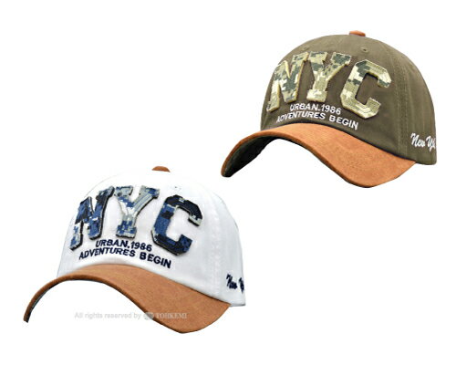 【送料無料】ニューヨークワッペン付! NYC (New York City) Baseball Cap (unisex / フリーサイズ) 【帽子 メンズ 男の子 おしゃれ 野球 キャップ 男性 アウトドア ファッション ベースボール 子供 キッズ アメリカ トラベル】